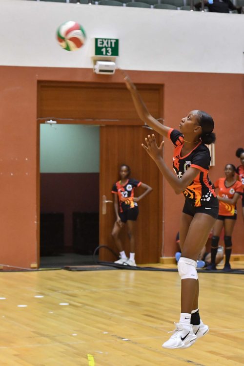 Senior KO serves off Barbados Volleyball Association